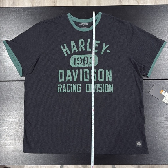 Harley-Davidson Men's Racing Ringer Tee - Black Beauty - 3XL - Picture 7 of 8